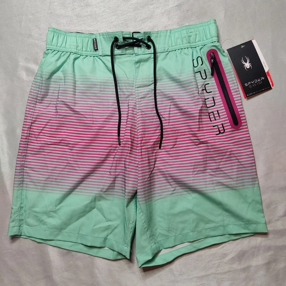SPYDER SWIM Men Size Small Double Ombre Stripe 9